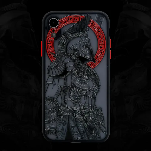 Miniatura 19 de Cool Gladiator - Funda para teléfono con relieve 3D, compatible con iPhone 7/8/SE, transparente esmerilado y moderno