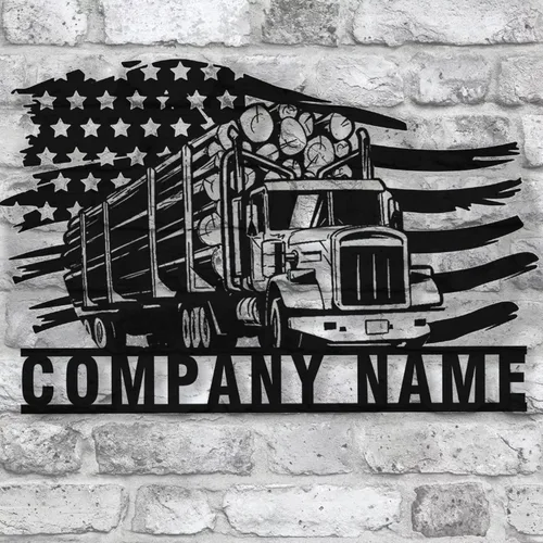 Miniatura 56 de Letrero de metal personalizado con nombre de camión, semirremolque, arte de pared para valla de garaje, patio, decoración al aire libre, letrero