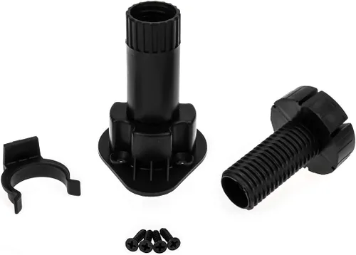 Miniatura 5 de Niveladores ajustables de 3.9 a 5 pulgadas para borde de gabinete, 12 piezas, patas niveladoras de muebles, pies de nivelación de plástico negro