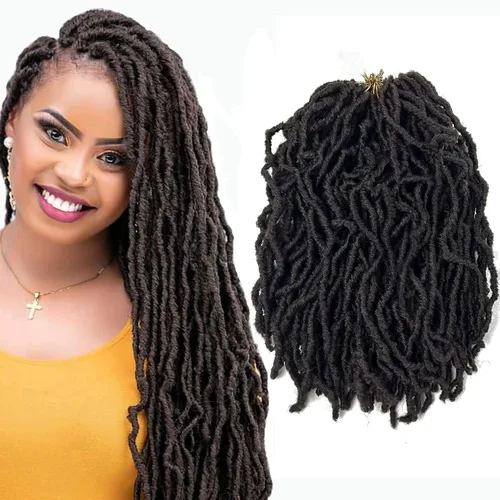 Rastas cortas de ganchillo de pelo sintético de 14 pulgadas, 8 paquetes, nuevas rastas onduladas de ganchillo, trenzas de diosa suaves de ganchillo