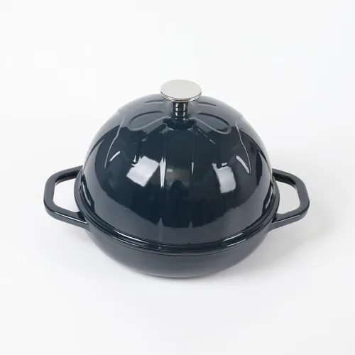 Miniatura 10 de HAWOK Cloche de pan de hierro fundido, diámetro.7.8 pulgadas/20cm, 0.95 cuartos de galón, molde para hornear masa madre pre-sazonado negro