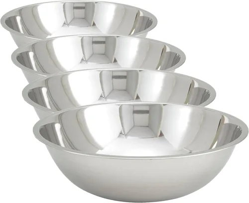 Miniatura 3 de Winco Cuenco para mezclar de acero inoxidable resistente de 5 cuartos, profundo