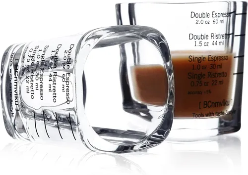 Miniatura 7 de Vasos de chupito, vaso medidor, líquido para vino pesado, vaso de chupito de café expreso, 26 mediciones incrementales, 1 oz, 6 cucharaditas, 2 Rojo