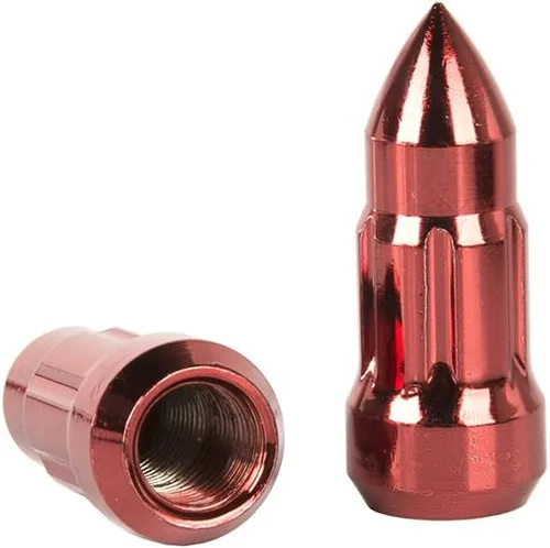 Miniatura 2 de Alloy USA 11290 - Kit de tuercas para rueda, estilo bala, rojo, 23 piezas, 1/2-20