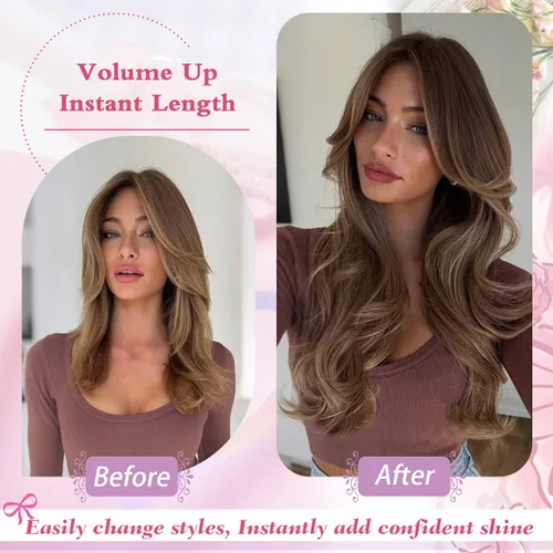 Miniatura 3 de Extensiones de cabello con clip en forma de U, 1 unidad, extensiones de cabello negro de 20 pulgadas, extensiones de cabello de fibra sintética