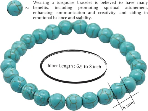 Miniatura 859 de Amazing Gemstone Pulsera de cristal para mujeres y hombres, pulsera de cristal curativo de protección, pulsera elástica con cuentas de piedras