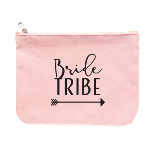 Miniatura 7 de Bolsas de lona para maquillaje, regalo de damas de honor, para despedida de soltera (juego de 6 piezas)