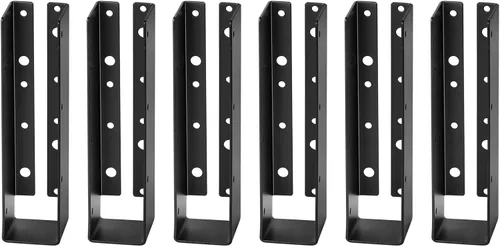 Miniatura 5 de GBGS Paquete de 6 ganchos ocultos de vigas de 2 x 6, calibre 14 (0.079 pulgadas), soporte de viga de brida oculta para viguetas de piso y techo