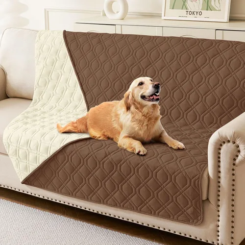 Miniatura 48 de hyha Manta impermeable para perros, manta reversible para cama de mascotas, funda suave para sofá/sillón lavable para perros, fundas impermeables