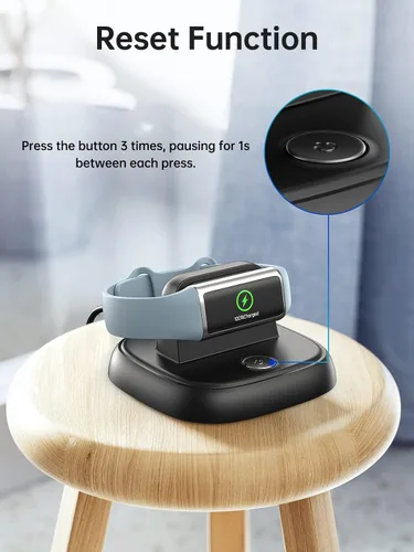 Miniatura 5 de LVFAN para Fitbit Charge 6/Charge 5/Luxe Charger, accesorios de repuesto de cable de carga con botón de reinicio y estación de carga rápida