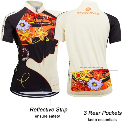 Miniatura 47 de Jersey de ciclismo para mujer, de manga corta, secado rápido, transpirable, para montaña.