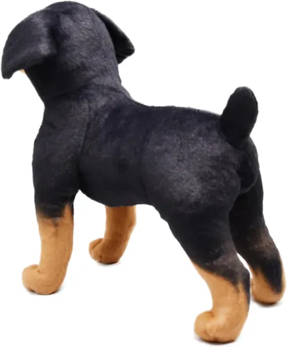 Miniatura 5 de BABOLI Rottweiler realista animal de peluche extremadamente realista Rottie perro juguete negro cachorro muñeca para niños regalo o colección