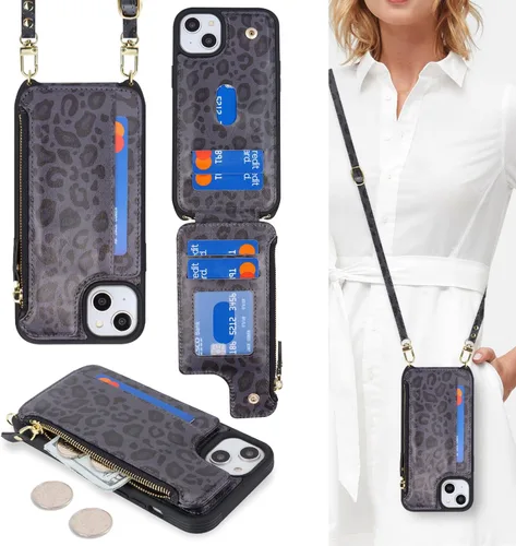 Miniatura 21 de Cavor para iPhone 13 Funda con Tarjetero iPhone 13 Funda Tipo Cartera, para iPhone 13 Funda para Hombres Mujeres, Fundas para iPhone 13 Funda