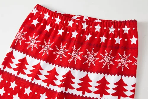 Miniatura 5 de Family Feeling - Conjunto de 2 piezas de pijama de Navidad a rayas para niños y niñas, 100% algodón