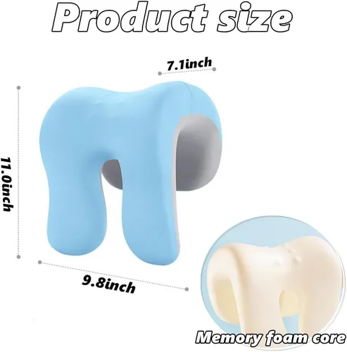 Miniatura 3 de chislim Soporte de cuello para silla de oficina, almohada de escritorio de espuma viscoelástica para siesta, funda lavable, se adapta a la mayoría
