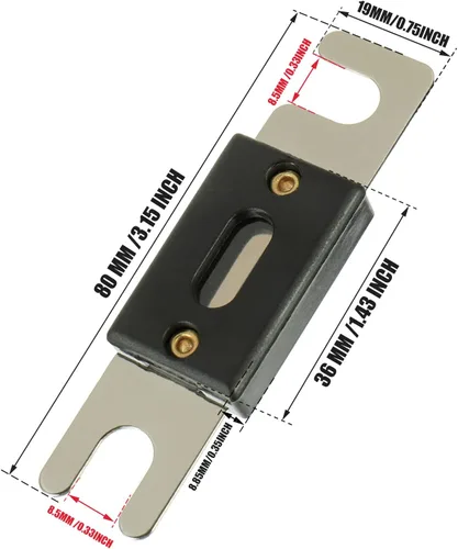 Miniatura 4 de BOJACK Soporte de fusible ANL calibre 0/2/4 AWG en línea con fusible de 300 amperios