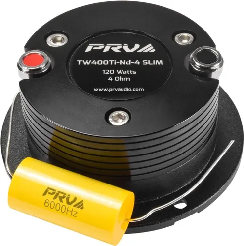Miniatura 5 de PRV Audio Bullet Super Tweeters Neodimio, tweeter PRV de 3 pulgadas, negro TW400Ti-Nd-4, delgado, 240 vatios, 4 ohmios, fácil de montar, reemplazo