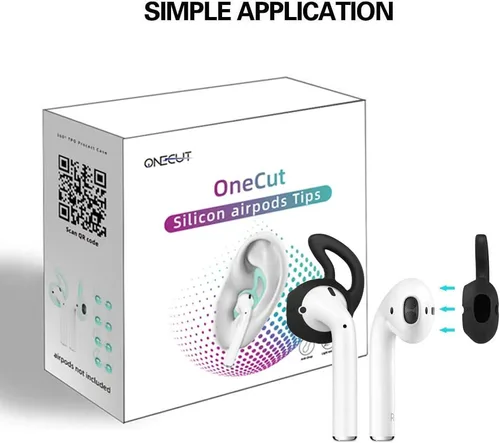 Miniatura 2 de 5 pares de almohadillas de silicona compatibles con AirPods 1 y 2, almohadillas de auriculares deportivas de silicona suave antideslizantes