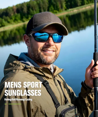 Miniatura 3 de Gafas de sol polarizadas para hombre, gafas de sol con protección UV400 para conducir, golf, pesca, correr