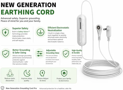 Miniatura 7 de Grounding Sheets, 95% algodón orgánico + 5% fibra plateada, sábana bajera ajustable conectada a tierra con cordón de conexión a tierra