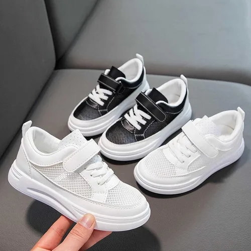 Miniatura 3 de IWIHMIV Zapatos deportivos de malla transpirable antideslizante para niños y niñas, para correr, deportes, caminar, zapatos deportivos cómodos