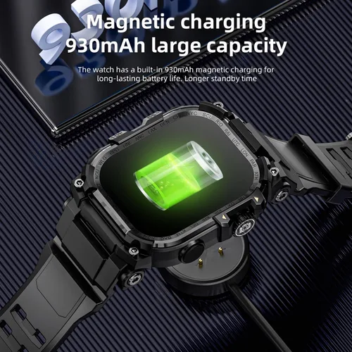 Miniatura 9 de LOKMAT Reloj inteligente 4G AMOLED de 2.06 pulgadas, 3GB+32GB para hombre, militar, resistente, deportivo, Android, con cámara giratoria, WiFi