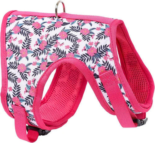 Miniatura 34 de Mile High Life Arnés para perro, chaleco floral de malla de aire para perros y gatos pequeños de 20 libras, fácil de poner, cierre fácil ajustable