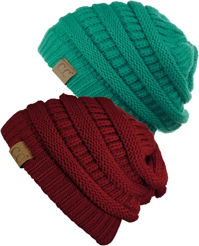 Miniatura 41 de Gorro a la moda de tejido suave abultado, cálido y elástico de C.C