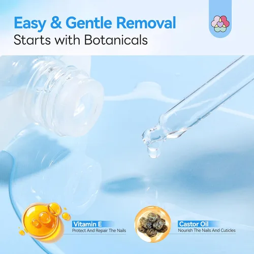 Miniatura 4 de SAVILAND Removedor de pegamento de uñas para uñas a presión: 1.7 fl oz removedor de pegamento de gel sólido para puntas de uñas, eliminación rápida