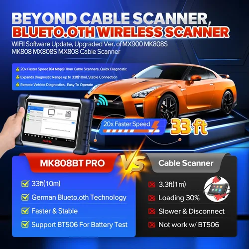 Miniatura 9 de Autel Escáner MaxiCOM MK808BT PRO: Actualización 2026 de MK808S MX808S MK808Z Herramienta de diagnóstico bidireccional, 2.0 BT Ver. de MK900 MX900