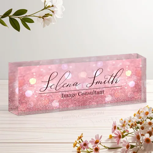 Miniatura 17 de Placa de nombre personalizada para escritorio, letrero de nombre de escritorio acrílico personalizado, regalos de agradecimiento de oficina