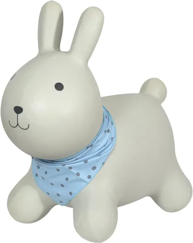 Kindsgut Conejo de tolva de animales hinchables para niños, diseñado en Alemania, colores divertidos y modernos, bomba de aire incluida, interior y