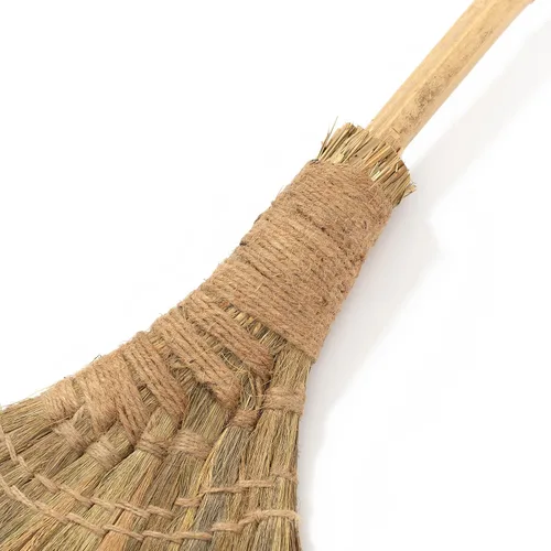 Miniatura 3 de Escoba Suave Natural Vietnamita - Escoba de Hierba de Escoba Hecha a Mano Escoba de Bruja de Bambú 57.08 pulgadas de largo, 19.69 pulgadas de ancho