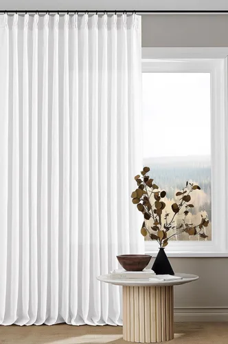 Miniatura 147 de Cortinas de lino natural con pliegues fruncidos de 120 pulgadas de largo para sala de estar, cortinas plisadas con ganchos y lengüeta trasera