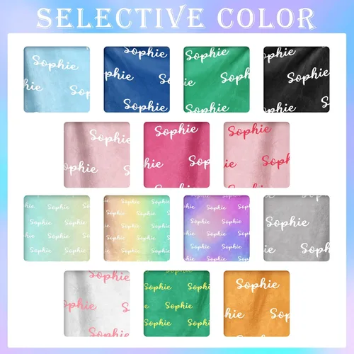 Miniatura 2 de Mantas personalizadas con nombre para niños, mantas personalizadas con nombre para niños y niñas, regalos de cumpleaños personalizados para bebé
