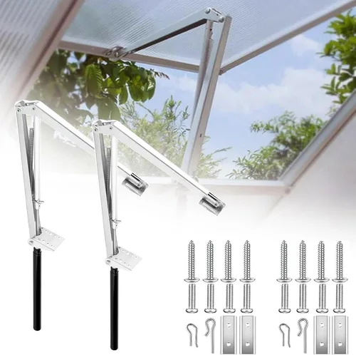 Miniatura 9 de Abreventanas automático para invernadero, accesorios de invernadero automático con sensor de energía solar, abridor de techo, cilindro de repuesto