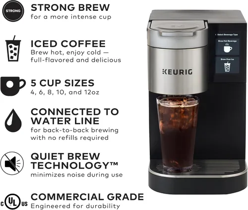 Miniatura 3 de Keurig K-2550 - Cafetera de una sola porción para empresas medianas, plomada, plata/negro