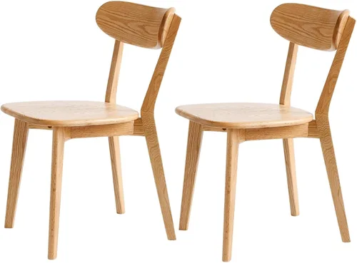 Miniatura 10 de Sillas de Comedor de Roble, Sillas de Cocina, Silla de Comedor Moderna de Madera Maciza 100% con Respaldo Curvo, Silla de Comedor para Cocina, Sala