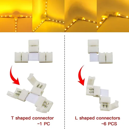 Miniatura 9 de Paquete completo de los kits completos de la luz de tira llevada amarilla de Dimmable con los equipos completos de los conectores