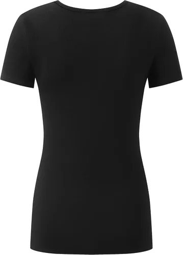 Miniatura 4 de OThread & Co. Camiseta de manga corta para mujer, cómoda con cuello en V, capa elástica básica