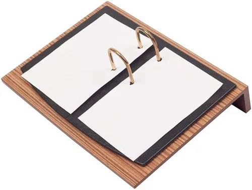 Miniatura 8 de Juego de escritorio de cuero, organizador de cuero, juego de escritorio de madera de nogal, producto de oficina, accesorios de escritorio