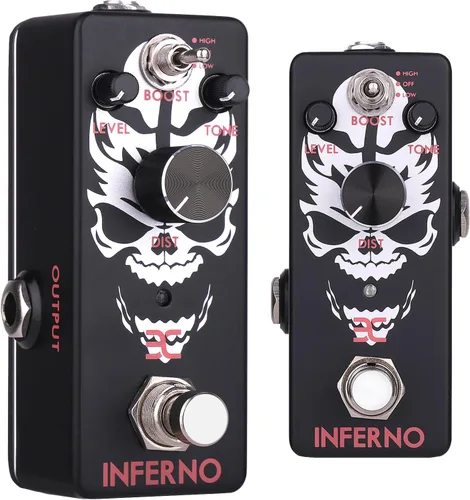 Miniatura 15 de EX Mini ecualizador de 7 bandas para pedal de guitarra y adaptador de fuente de alimentación para pedal de guitarra de 9 V con punta negativa de 2 A
