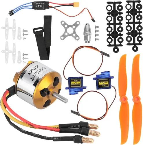 Miniatura 5 de VGEBY Conjunto de accesorios de aeronaves de control remoto, RC 2212 KV2200 Motor 6035 Hélice Servo 30A ESC Set Motor sin escobillas y Esc Motor sin