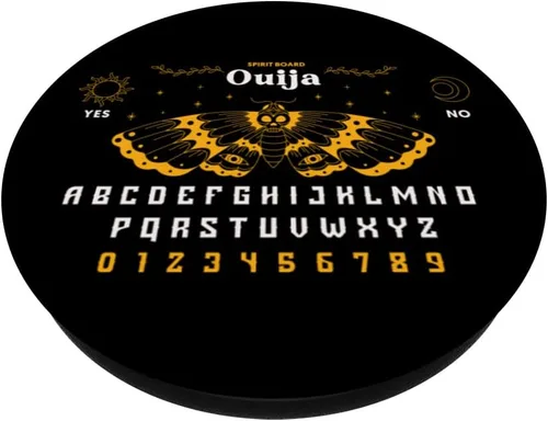 Miniatura 2 de Ouija Board Oculto Polilla Horror Halloween Diseño Artístico PopSockets intercambiables PopGrip