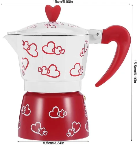 Miniatura 2 de Fdit Cafetera espresso de aluminio para uso en la oficina en casa, cafetera doméstica (L)