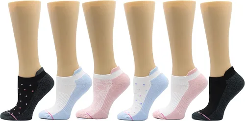 Miniatura 44 de Dr. Motion Calcetines de compresión de corte bajo para mujer, paquete de 2