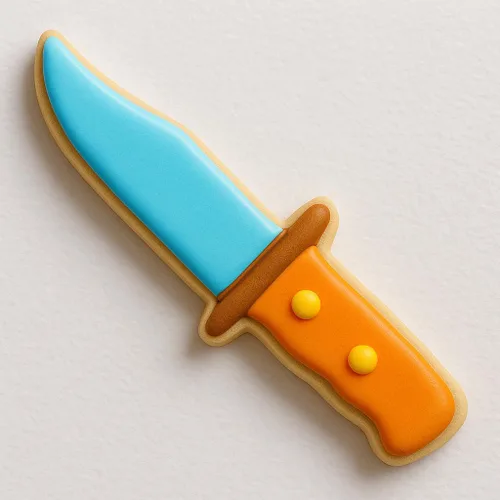 Miniatura 5 de Cuchillo de caza cortador de galletas con diseño fácil de empujar (5.5 pulgadas)