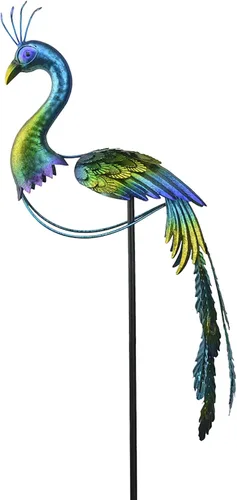Miniatura 9 de Red Carpet Studios Equilibrador cinético de estacas de jardín para exteriores, 60 pulgadas de alto, dragón azul
