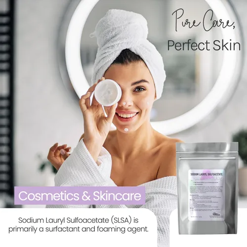 Miniatura 5 de SLSA Lauril Sulfoacetato de sodio grado cosmético 8 oz / 226 g – Surfactante orgánico suave espumante para champús, jabones corporales y bombas