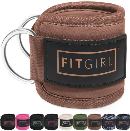 Miniatura 10 de FITGIRL Correa de tobillo para máquina de cable, acolchado de alta calidad y comodidad para máquinas de ejercicio con cable, accesorio de ejercicio